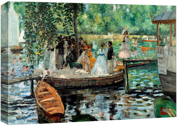 La Grenouillere by Pierre-Auguste Renoir - Canvas Print Wall Art Famous Oil Painting Reproduction - 24" x 36"