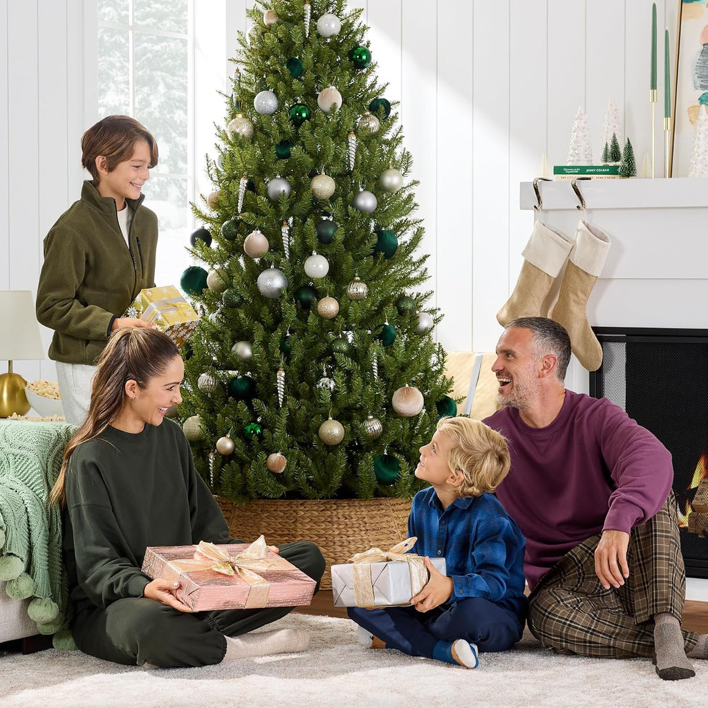 Premium Nordic Fir Christmas Tree, Unlit Artificial Full Hinged Realistic Holiday Decoration w/ 3,500 Branch Tips