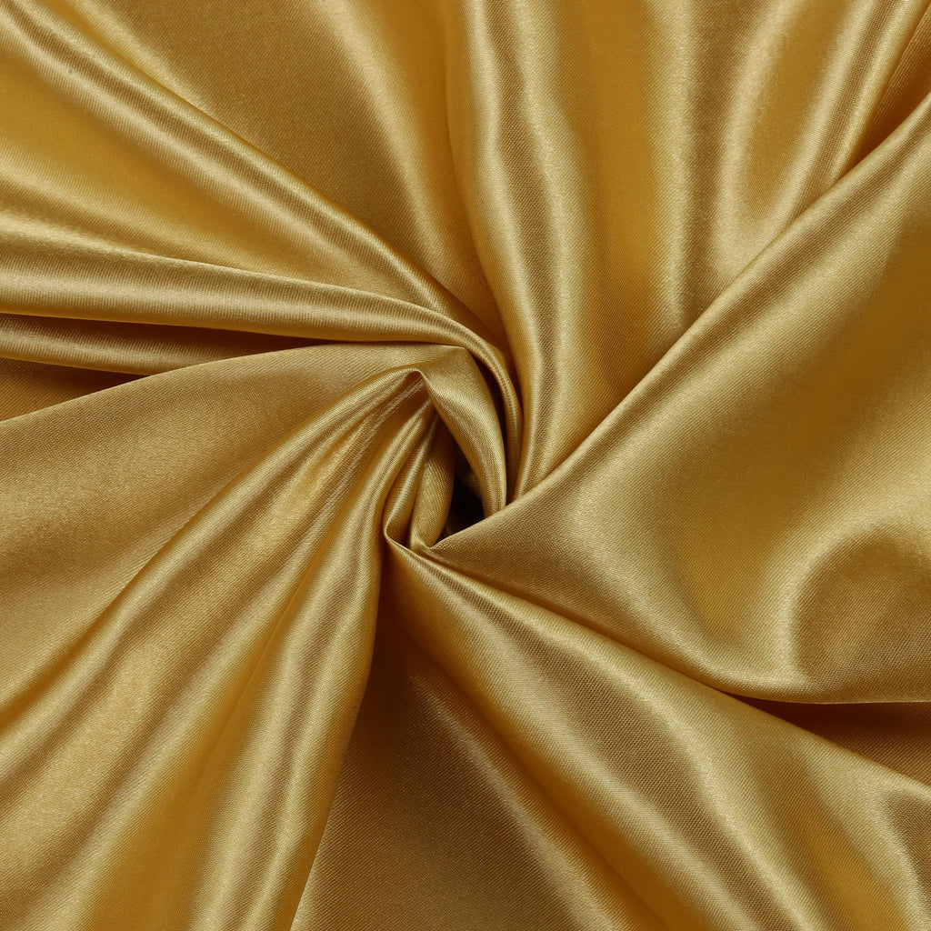 2 Yard Satin Fabric, 44" Wide, Charmeuse Sateen Cloth - Gold