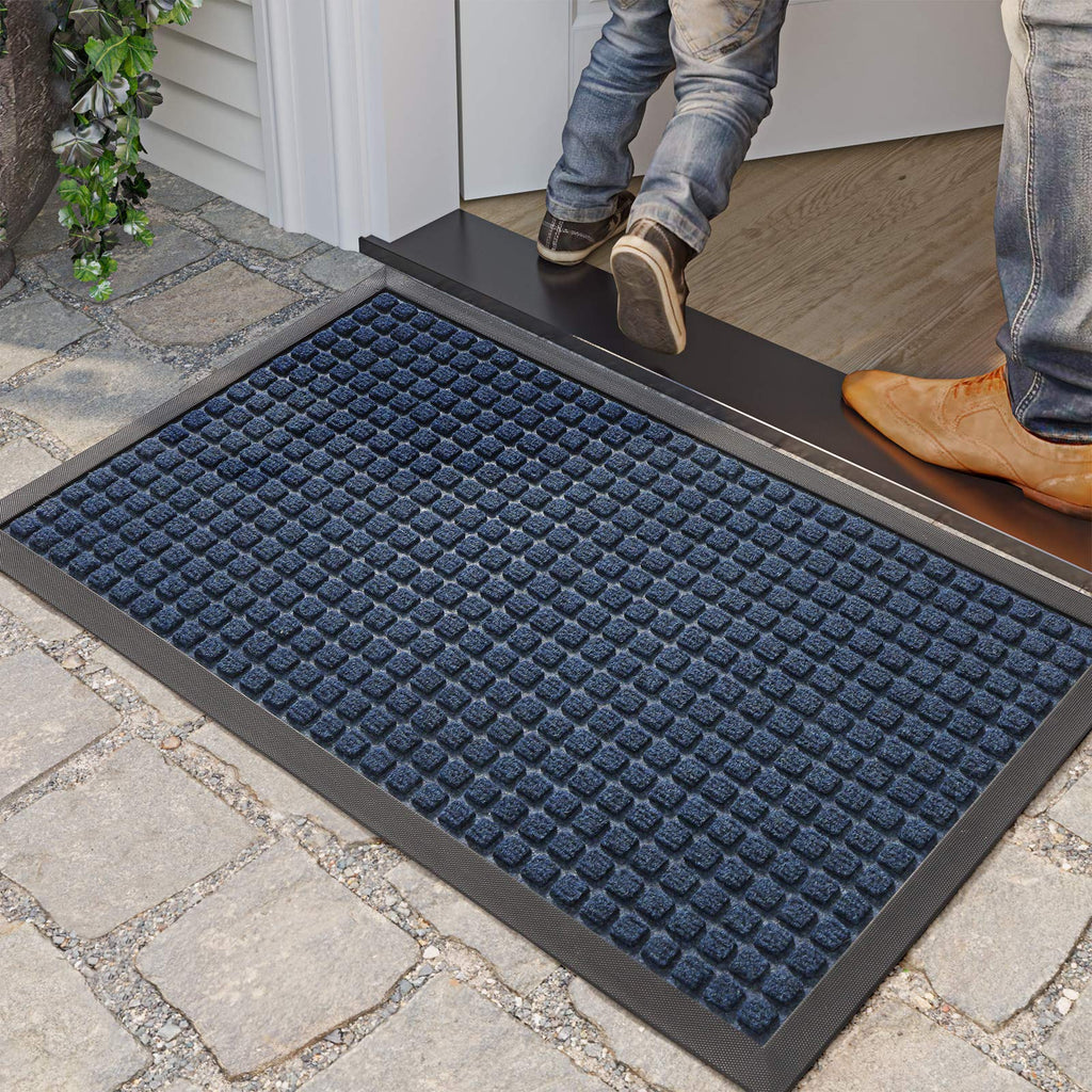 Front Door Mat Outside Entrance 24x36 Rubber Entry Doormat Squares