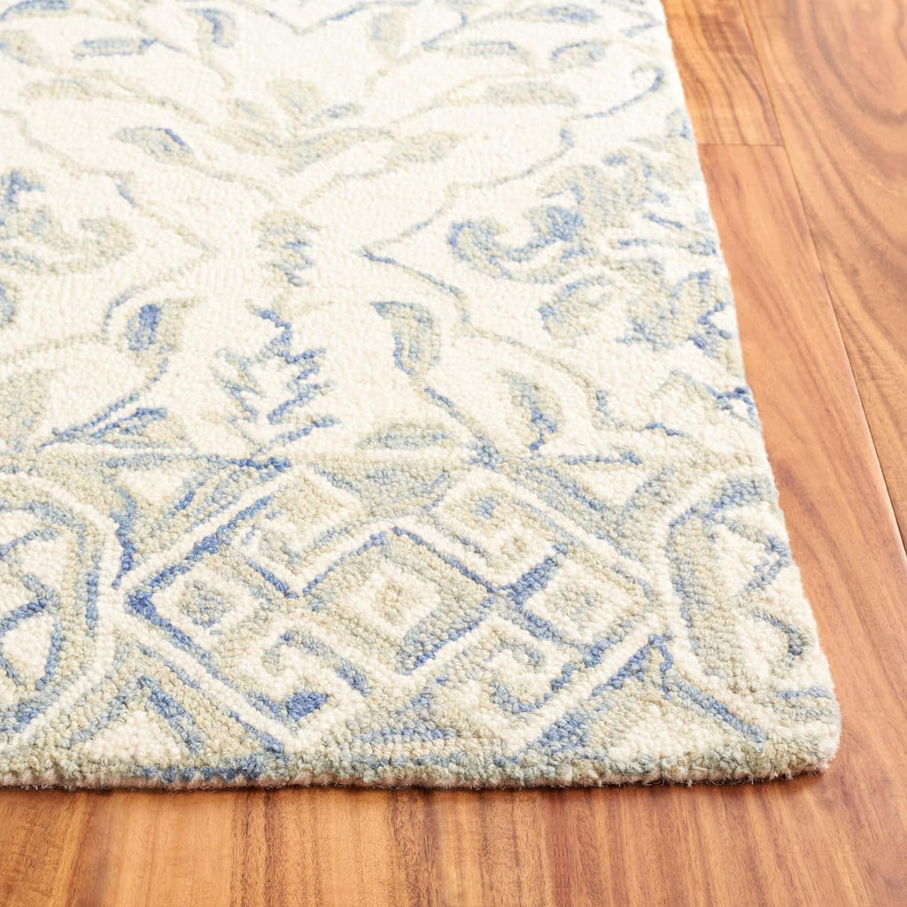 Dip Dye Area Rug - 9' x 12', Light Blue & Ivory, Handmade Wool