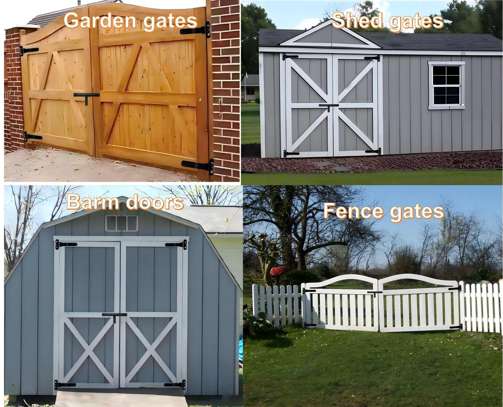 13" Heavy Duty Gate Hinges, 900 LBS Load Capacity, Thickened Solid Steel