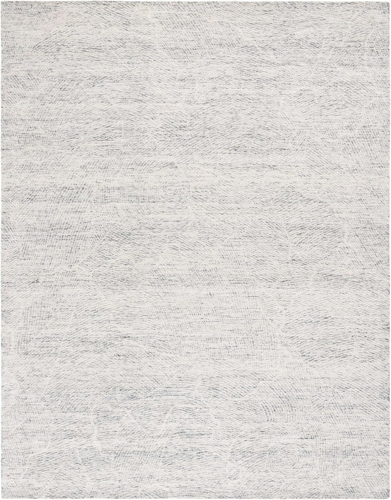 Metro Area Rug - 9' x 12', Dark Grey & Ivory, Handmade Wool