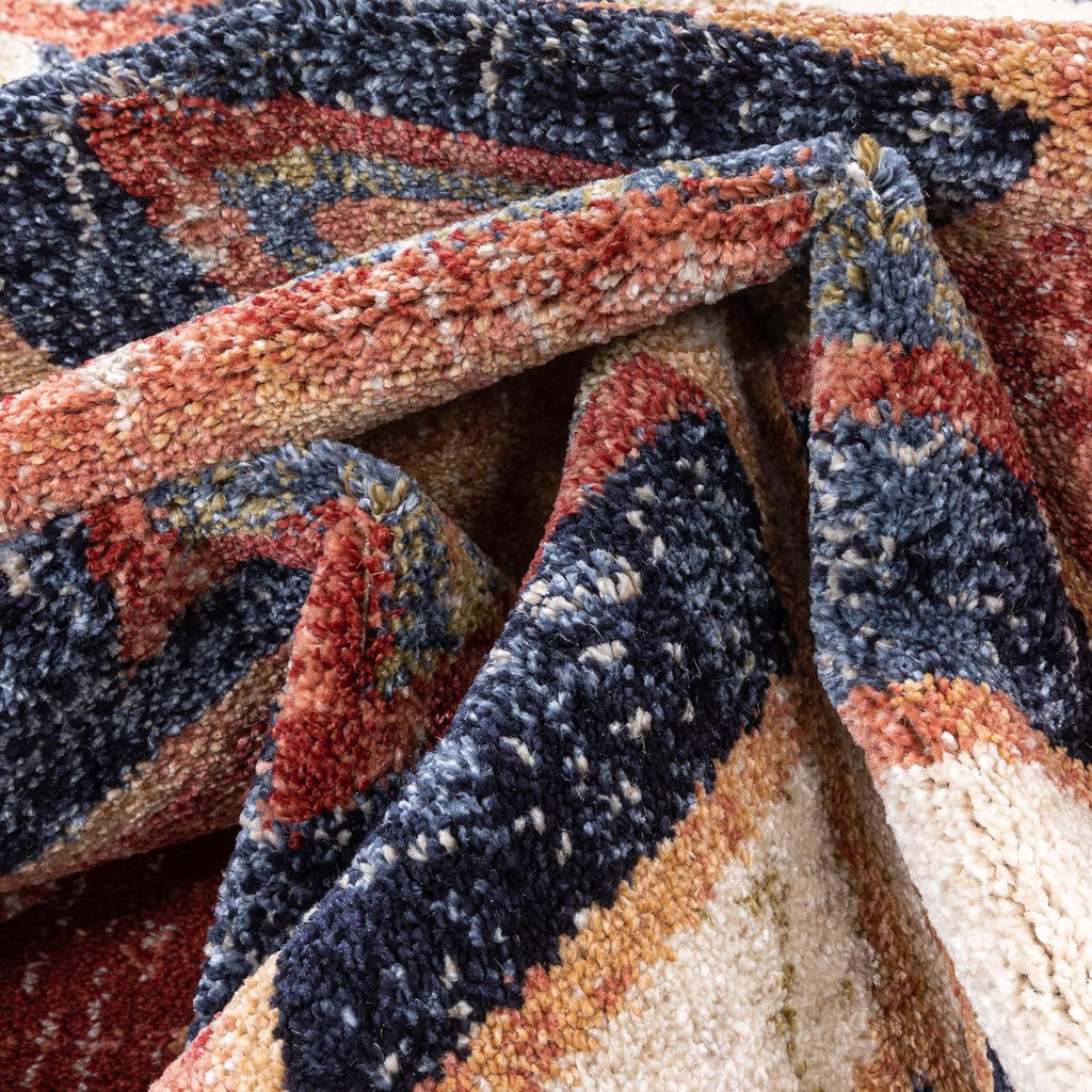 Dustin Crimson Southwestern Medallion Area Rug