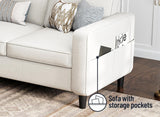 Sectional Couches for Living Room Convertible 3 Seater Sofas 78" L Shaped Couch with Removable Storage Ottoman Modern