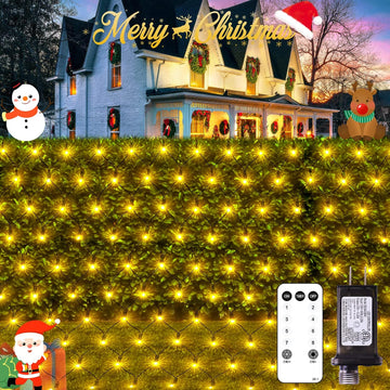 360 LED Christmas Net Lights, Warm White, 12ft x 5ft