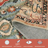 Felice Boho Tribal 2'6" x 10' Washable Runners for Hallways, Oriental Kitchen Runner Rugs Non Skid W