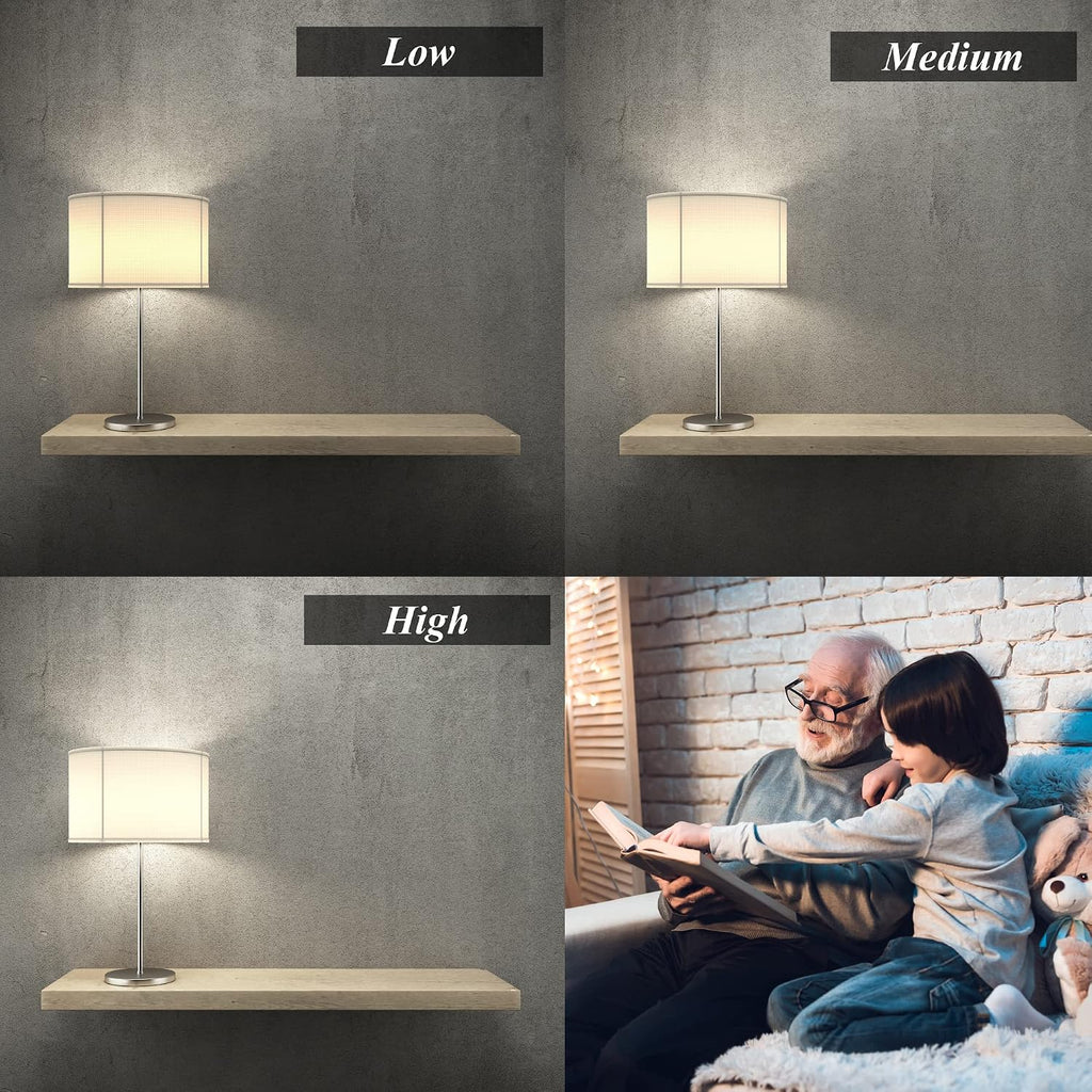 Warm White 3-Way LED Light Bulbs A21, 50-100-150W Equivalent, Low-Medium-High Setting, 3000K (Pack of 4)