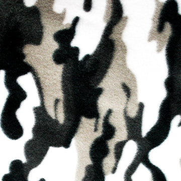 Black & White Army Camouflage Fleece Fabric, 60" Inches Wide - Sold By The Yard (FB)