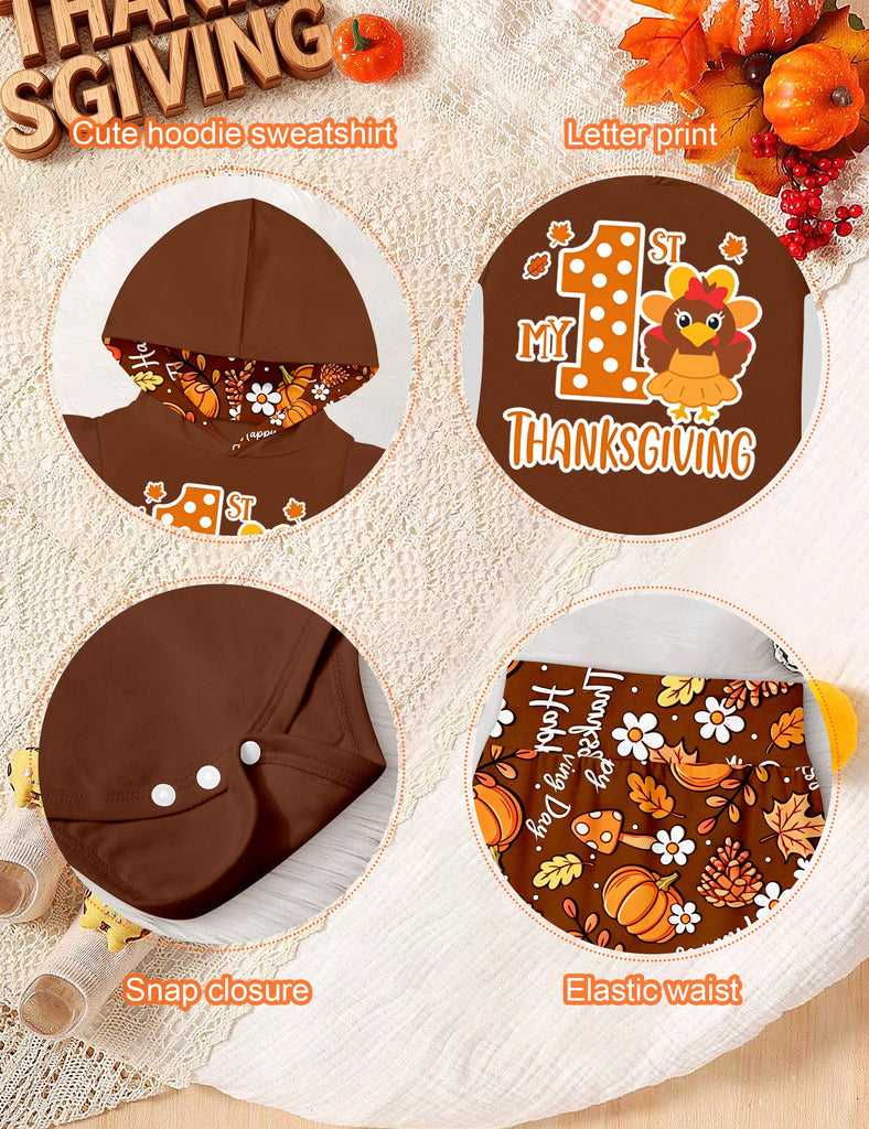 My First Baby Girl Thanksgiving Outfit Infant Outfits Set