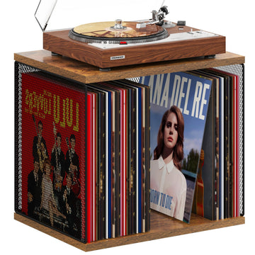 1 Cube Vinyl Record Storage Furniture Wooden Record Holder Shelf Storage