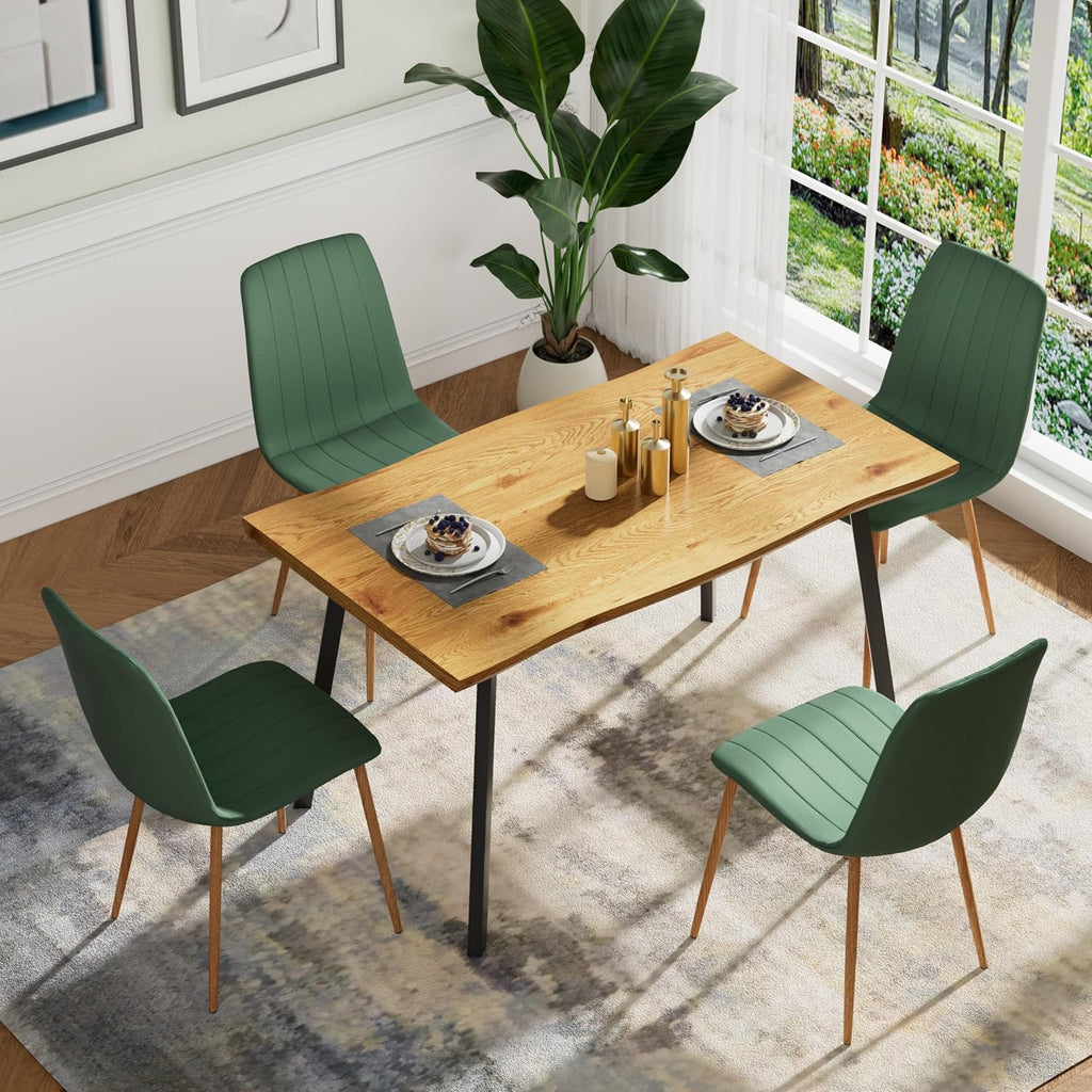 Dining Chairs Set of 4, Modern Kitchen Dining Room Chairs, Ergonomic Velvet Dining Chair Upholstered Cushion Seat and