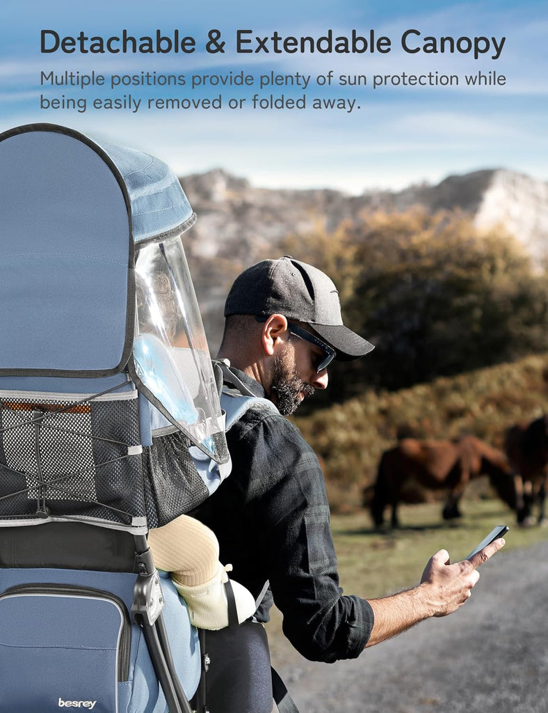 Toddler Hiking Backpack Carrier-Adjustable Padded Shoulder Straps