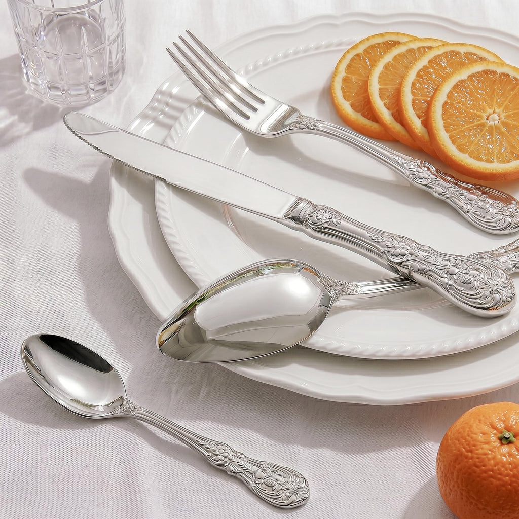 Vintage Silverware Set for 4, 18/10 Stainless Steel Flatware Set