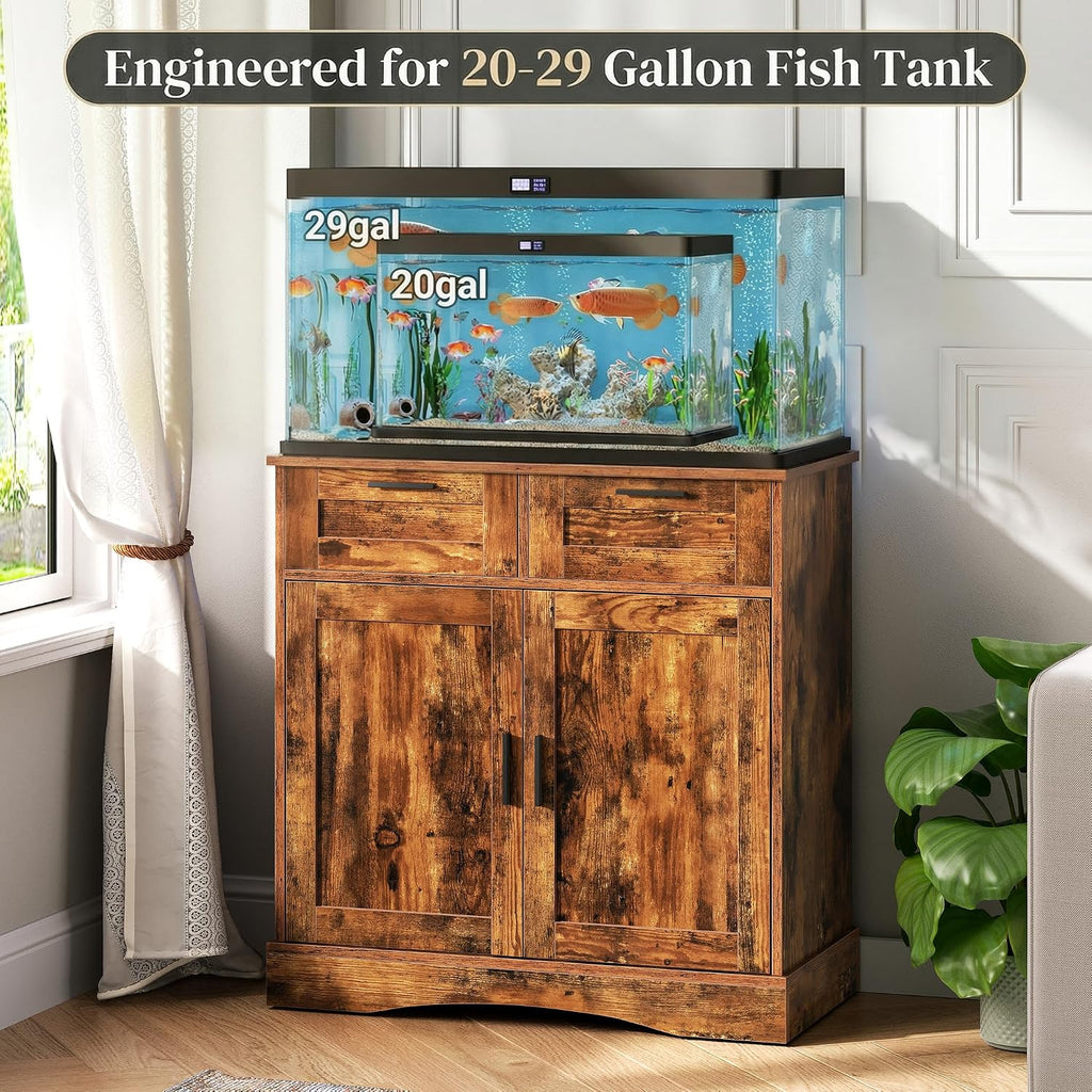 Fish Tank Stand for 20-29 Gallon, Aquarium Stand with Storage