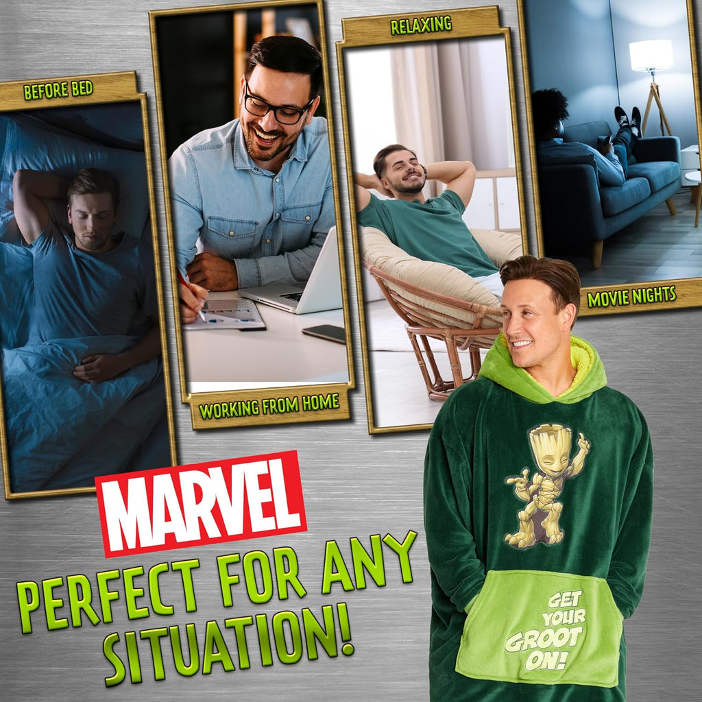 Gifts for Adults & Teens,Soft & Comfortable Blanket Hoodie for Men and Women,Trendy Wearable Blanket for Avengers