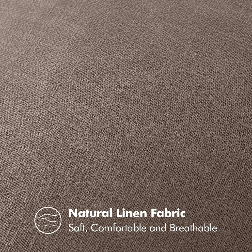 Decorative Linen Euro Sham Pillow Covers 24x24 Malt Ball