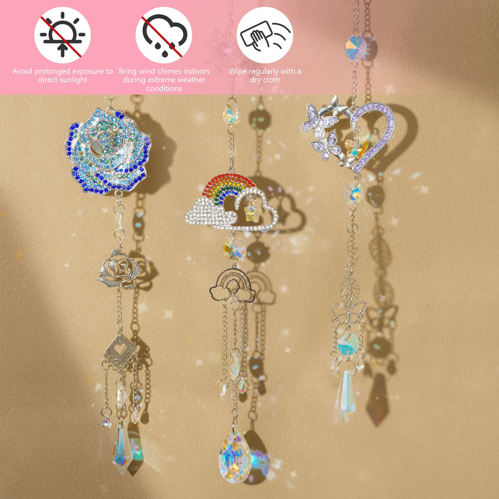 230pcs Crystal Suncatcher Kit, Prism Hanging DIY Crafts for Decor