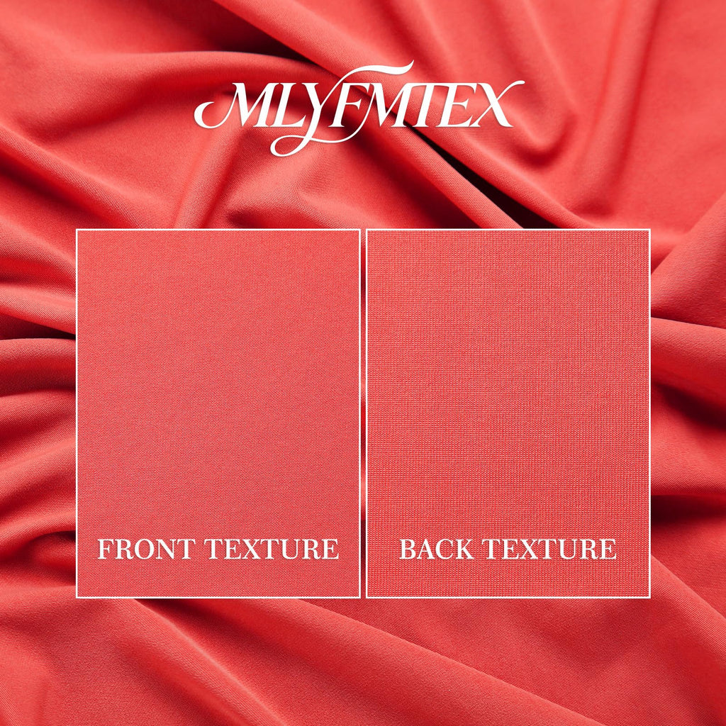 Nylon Spandex Fabric, 4 Way Stretch, 1 Yard, 65 Inch Wide, Red