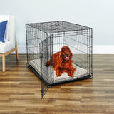 42-Inch New World Crate for Large Breeds, 71-90 lbs, Single Door Folding Dog Crate, Leak-Proof Tray & Secure Latch