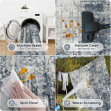 5x7 Area Rugs for Living Room Rug Washable: Modern Rug for Dining Room Bedroom Carpet Non Slip Low Pile 5 by 7 Indoor