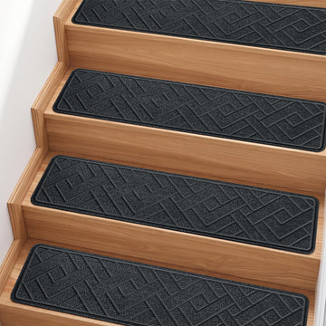 Non Slip for Wooden Steps, 15 Pack 8"x30", Dark Grey