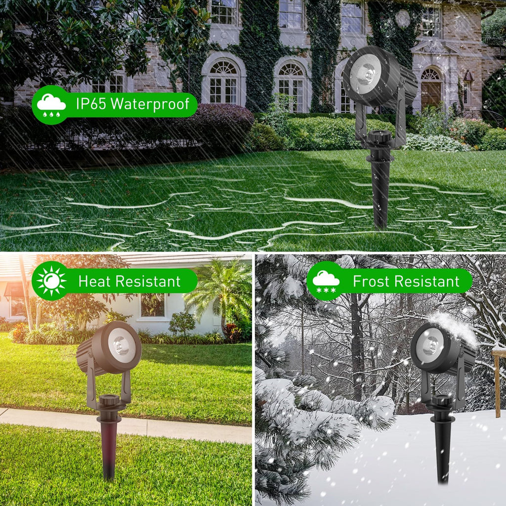 Solar Landscape Spotlights 2-in-1 White 6000K Outdoor Garden Flag