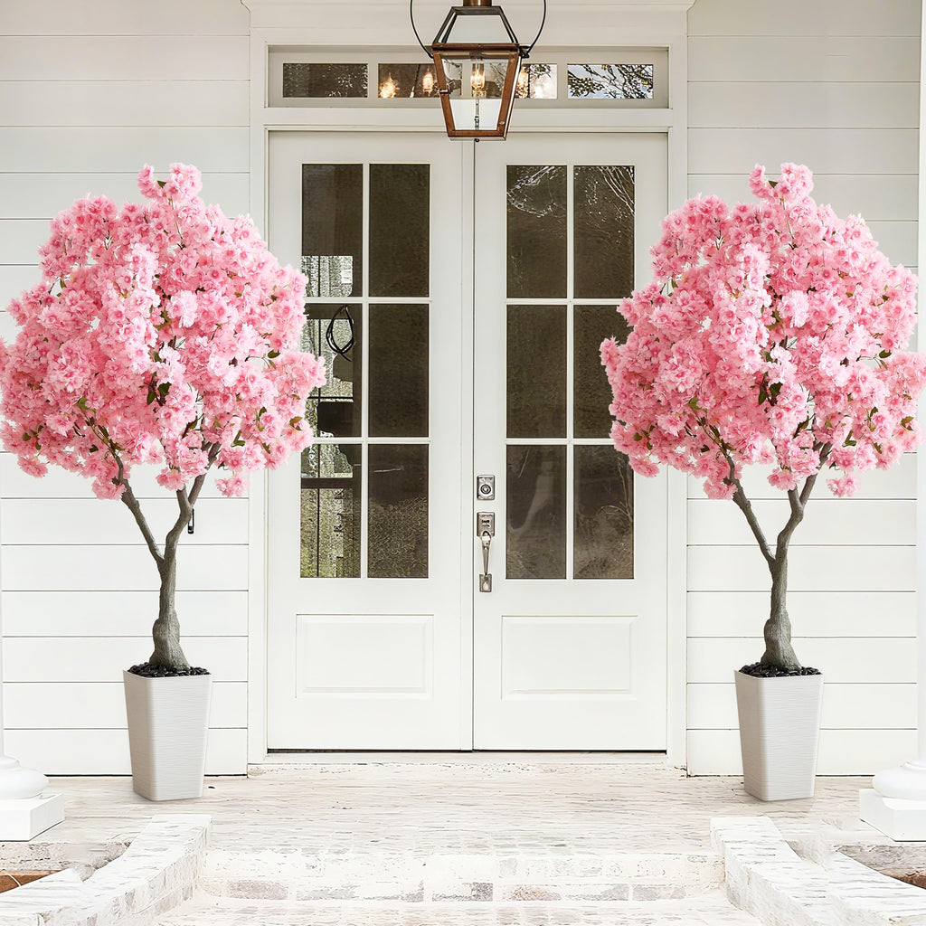 Artificial Cherry Blossom Tree 6FT, Pink Large Fake Plants Indoor
