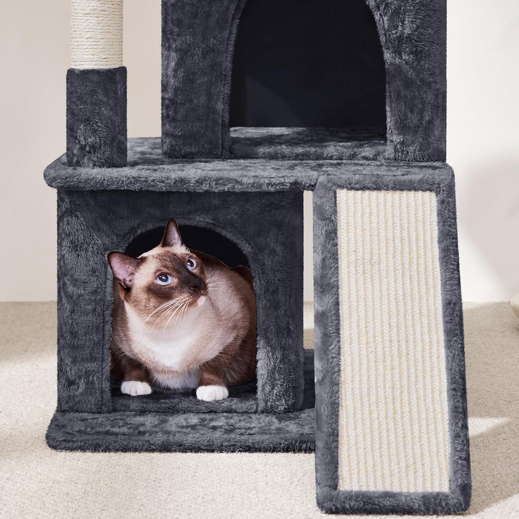 36in Cat Tree Tower with Large Perch for Senior Kittens