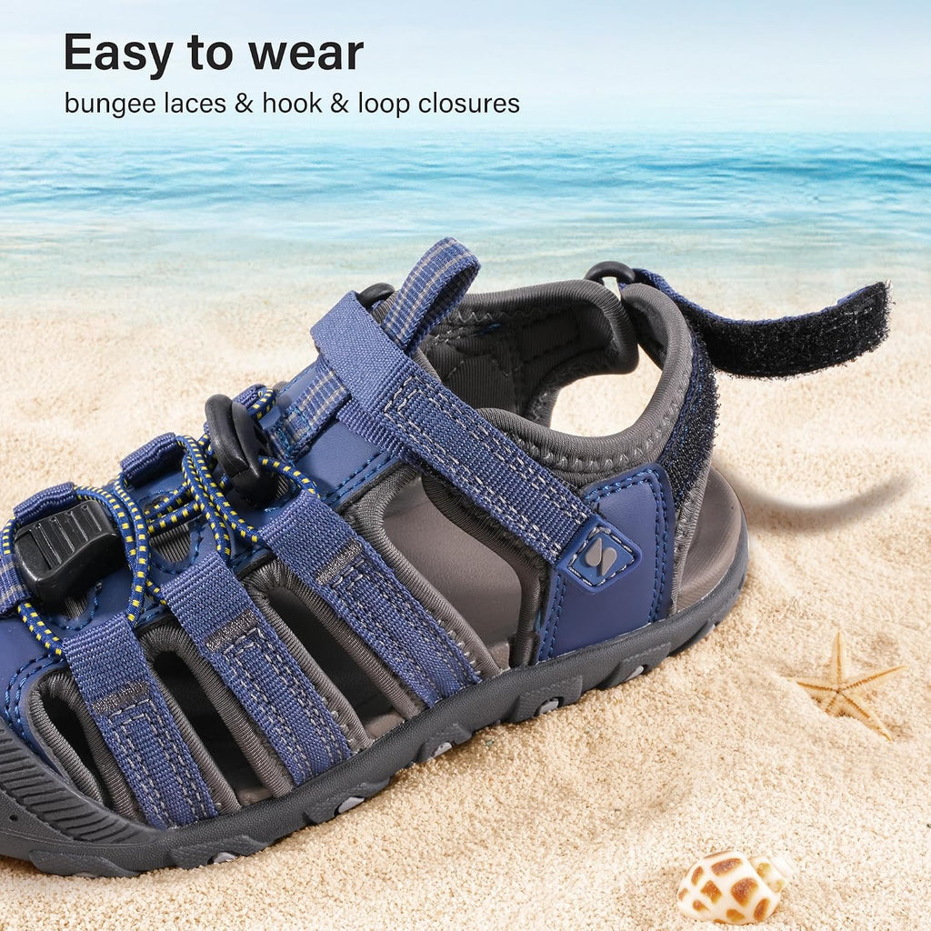 Girls Closed-Toe Water Sandals Hiking Beach Sport Sandals