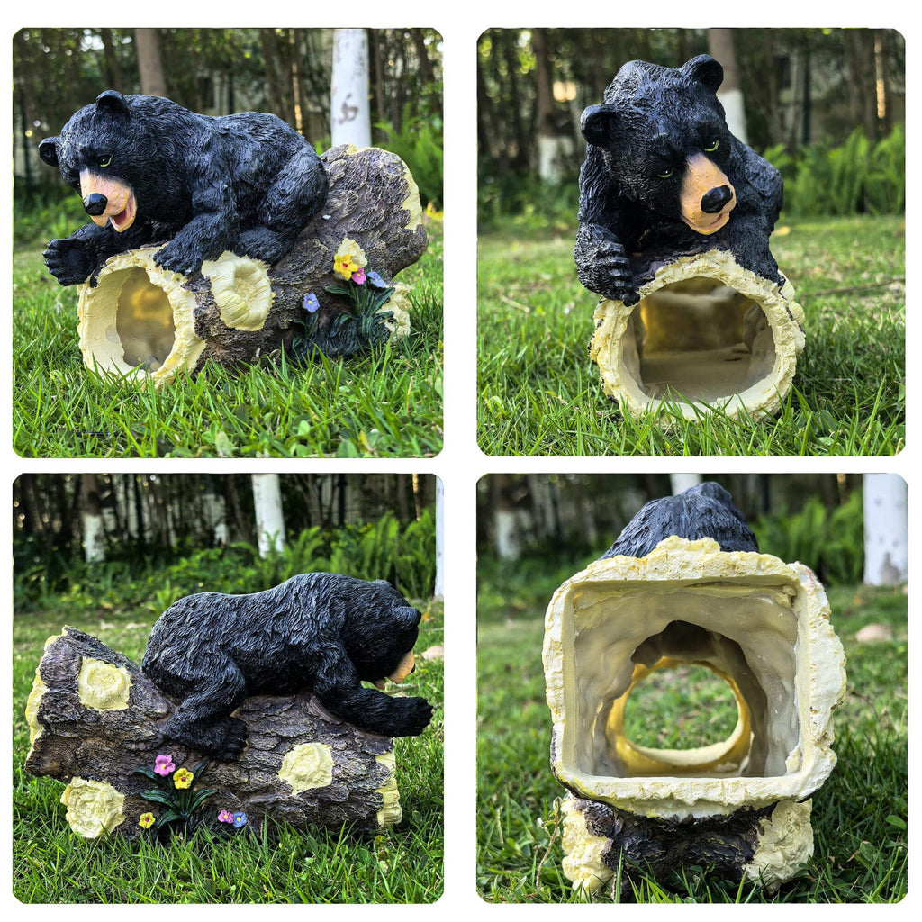 Decorative Gutter Downspout Extensions Statue, 3" x 4" Downspout Extension Sculpture, Bear Decorative Rain Gutter