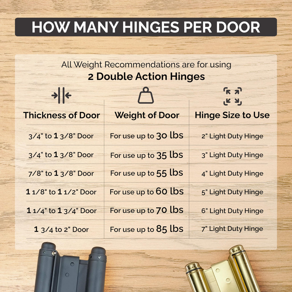Self Closing Double Action Spring Hinge Saloon Brass 6 Inch