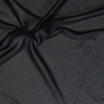 Black Mesh Fabric by The Yard 4-Way Stretch, 60 Wide (1 Yard)