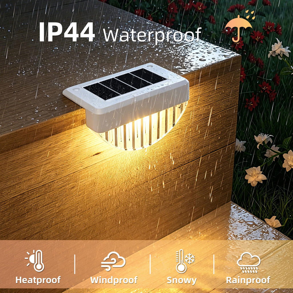 12 Pack Solar Deck Lights Outdoor, Warm White LED Solar Step Lights for Outside, Waterproof Fence Light, Deck