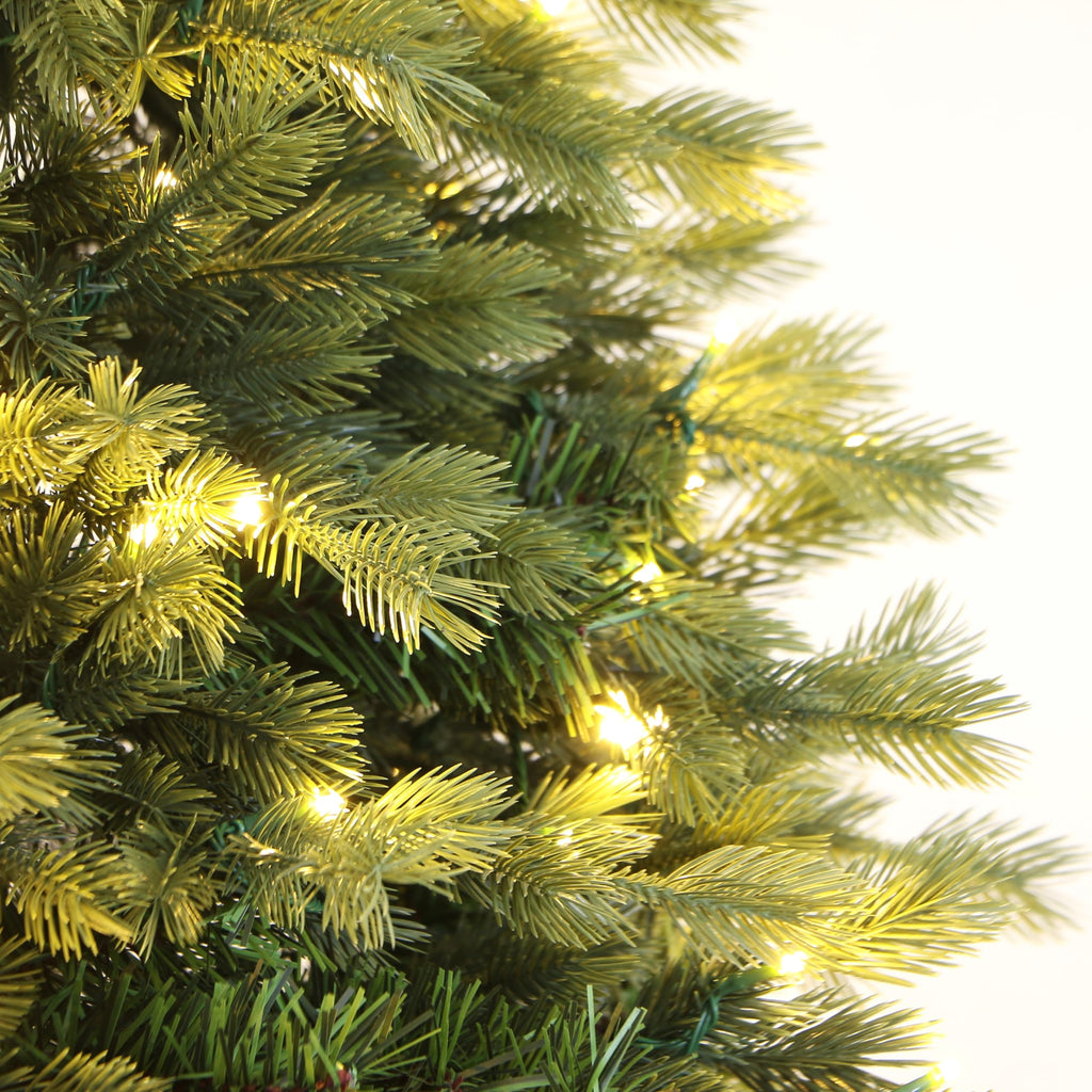 Stuff 7' Premium Douglas Fir Artificial Christmas Tree, Pre-lit with LED Lights, Full Shape (7ft)