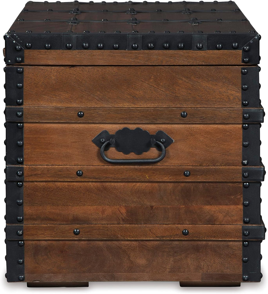 Kettleby Vintage Wood Storage Trunk or Coffee Table with Lift Top 19", Brown | Coffee table with storage, Crafted