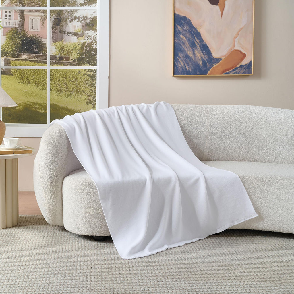 Polar Fleece Fabric, 60 inches Wide (White, 2 Yards)