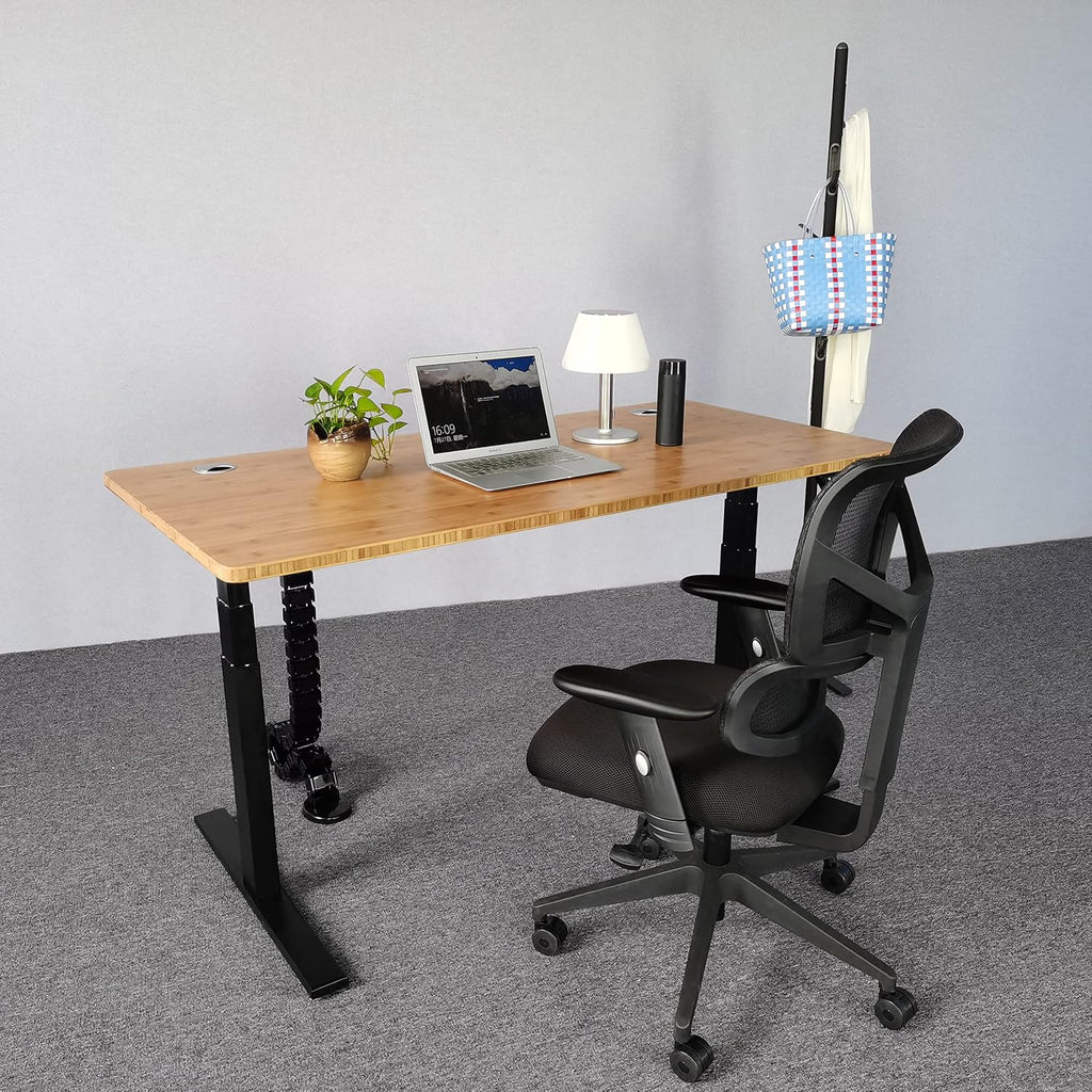 VJ201-S3 Dual Motor 3-Stage Electric Sit Stand Desk Frame Only, Black