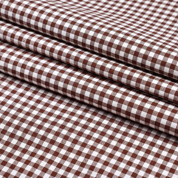 5 Yard Brown Gingham Fabric 100% Cotton 45" Wide