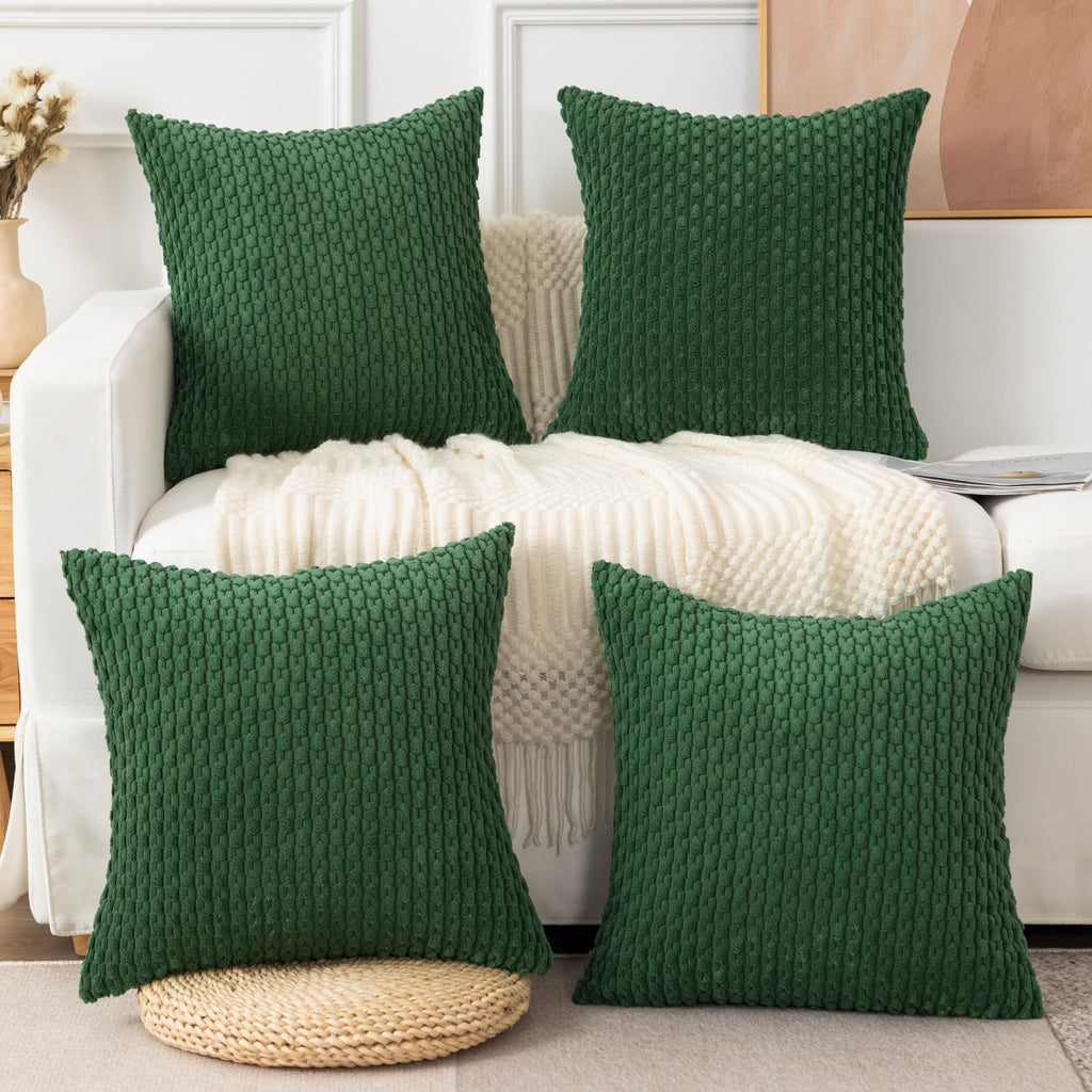 Soft Corduroy Decorative Pillow Cover 26x26 Inch Boho Striped Throw Pillow Cover Modern Home Decor for Sofa Living