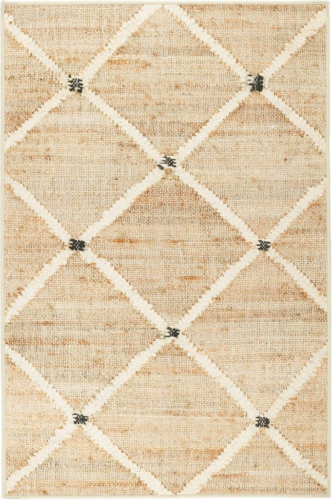 Dash and Albert Kali, Natural, 2' x 3', Diamond, Soft and Cozy, High Traffic, Lightweight, Anti-Slip