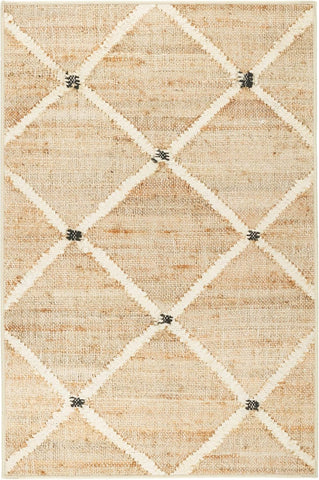 Dash and Albert Kali, Natural, 2' x 3', Diamond, Soft and Cozy, High Traffic, Lightweight, Anti-Slip