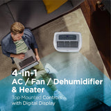 12,000 BTU Portable Air Conditioner with 9,000 BTU Heating, 4-in-1 AC, Heater, Dehumidifier and Fan