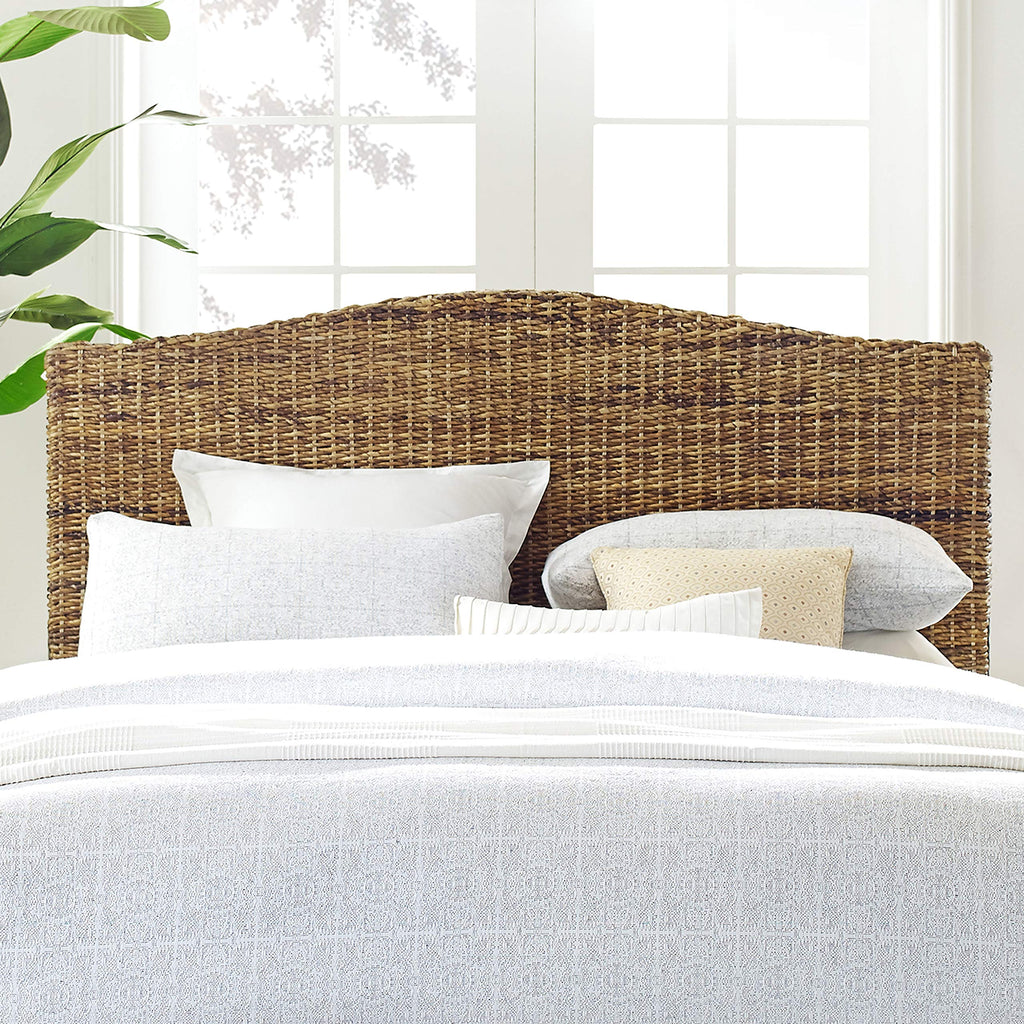 Serena Rattan Bed Headboard, Queen