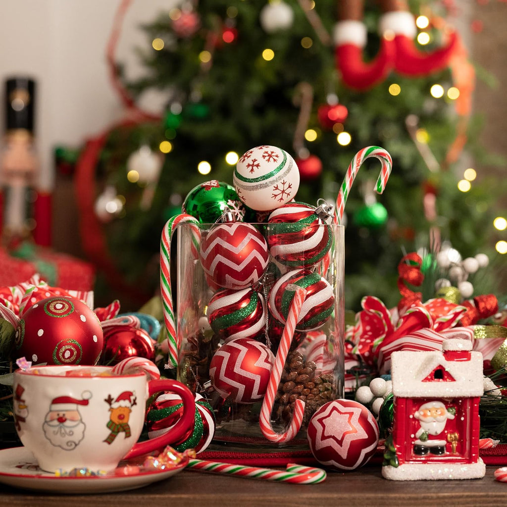 Christmas Ornaments Tree Decorations Set 2 Inch - Set of 30