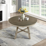 48 Inch Dia. Modern Round Dining Table, Wooden Kitchen Table, Seats for 4 People, Space Saving, for Kitchen, Dining