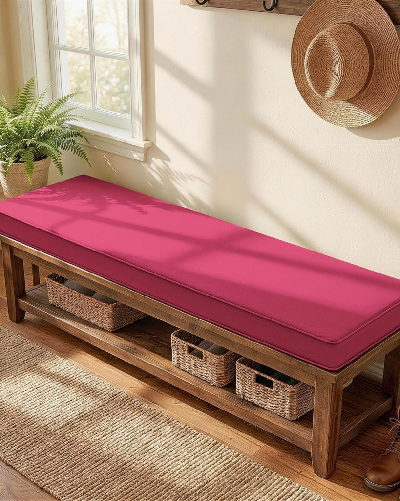 Outdoor Bench Cushions Furniture 48 X 18 Inch Water-Resistant & Fade-Resistant 3.5" Thick Removable Outdoor Couch