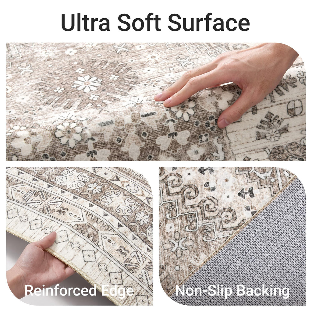 2'6"x8' Runner Rug Washable Non Slip Kitchen Rug