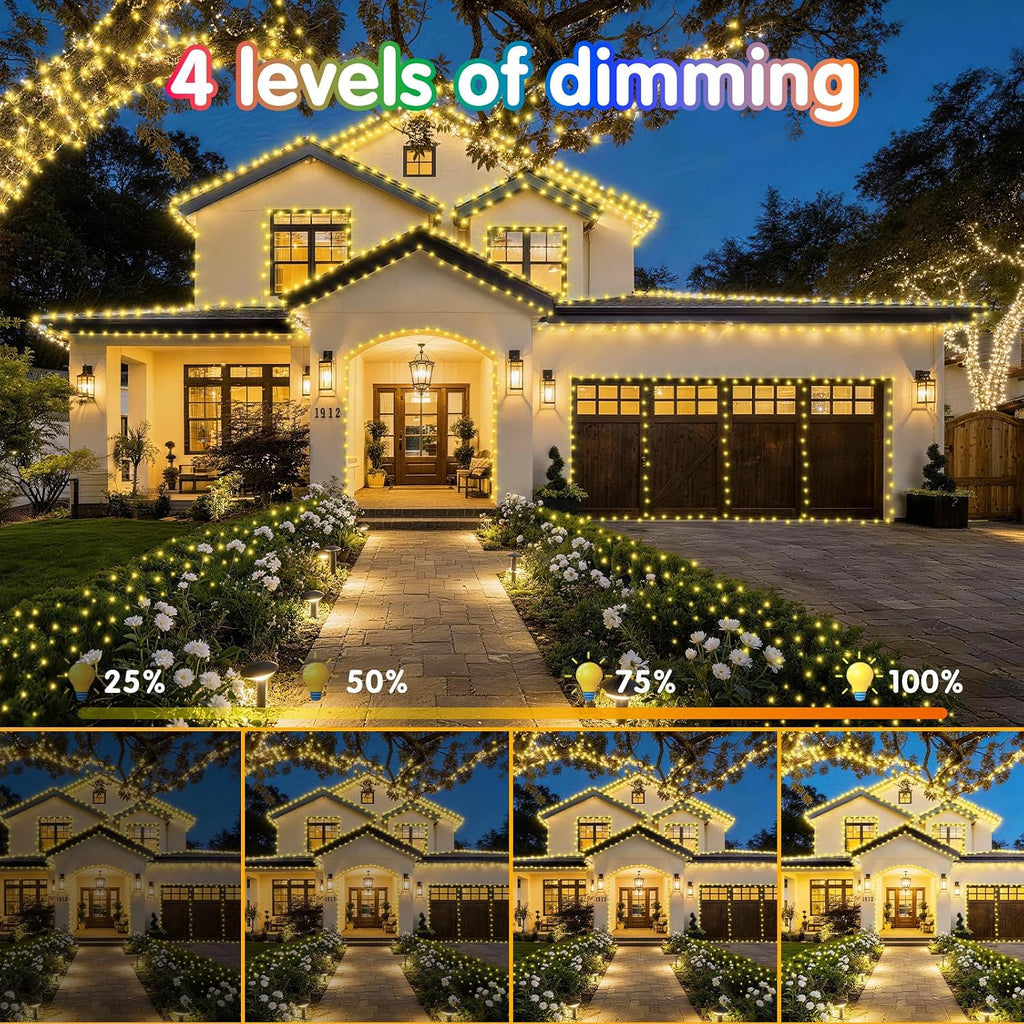 1000 LED 403 FT Christmas Lights Outdoor String Lights 8 Modes