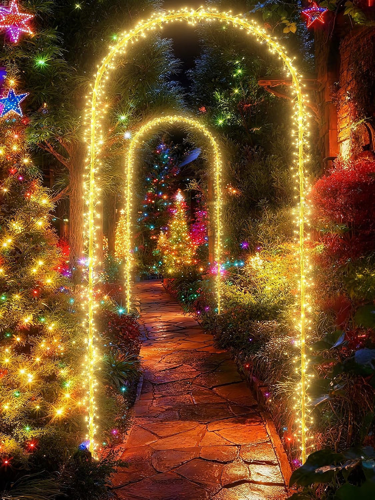Christmas Decoration Outdoor Arch Lights - 9.5FT 460LED Warm White